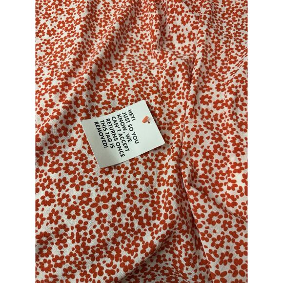 NWT Sz 14 Asos Maternity Dress Red Orange Floral Flowers Summer Spring Light - Picture 8 of 10
